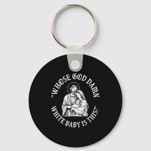 Chaveiro De Quem é Este Bebê Branco de Deus no Natal