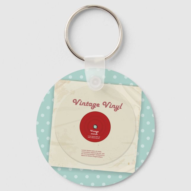 Chaveiro de Registro de Vinilo Antigo (Frente)