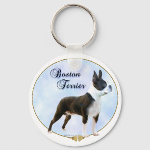 Chaveiro de retrato de Boston Terrier
