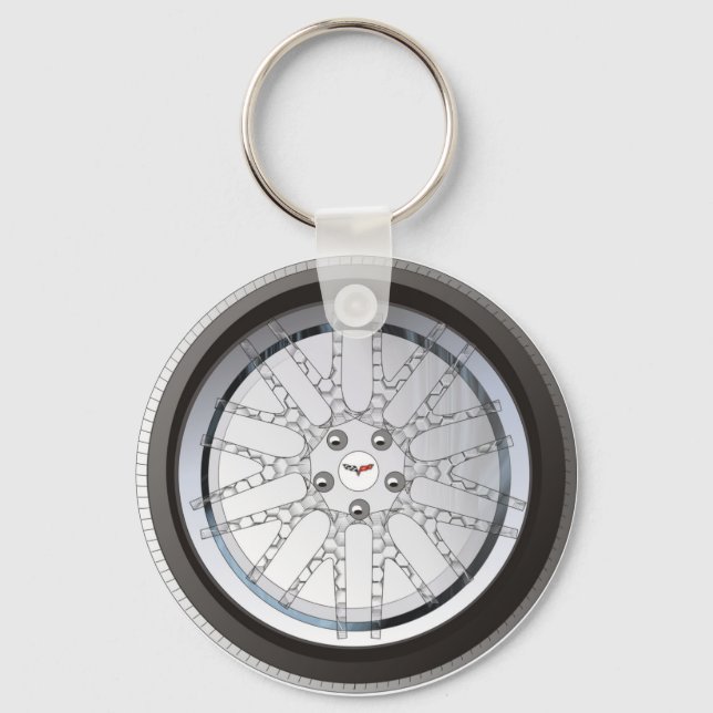 Chaveiro de Rodas Corvette Personalizadas (Frente)