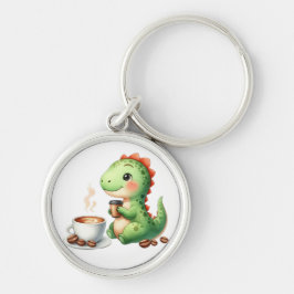 chaveiro de Ronda de Dinossauro Cuta com Cama de Á