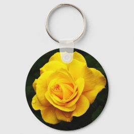 Chaveiro de rosa amarela
