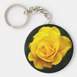 Chaveiro de rosa amarela