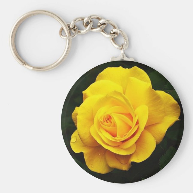 Chaveiro de rosa amarela (Frente)