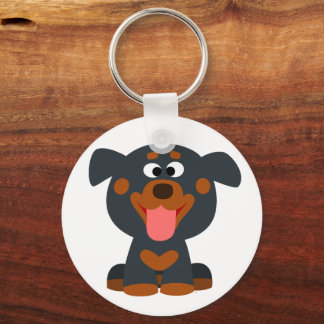 Chaveiro de Rottweiler de Bebê de Cartoon Bonito
