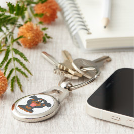 Chaveiro de Rottweiler de Bebê de Cartoon Bonito