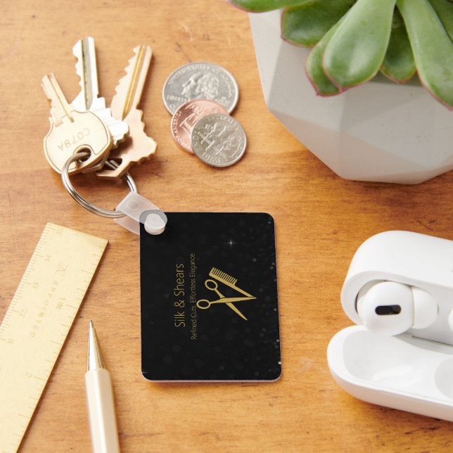 Chaveiro de Salão de Cabelo Elegante - Brilho Pret (Mesa)