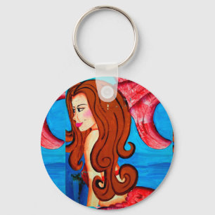 chaveiro de sereia ruiva