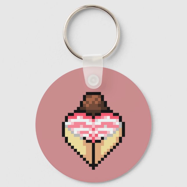 Chaveiro de shimapan rosa bonito (Frente)