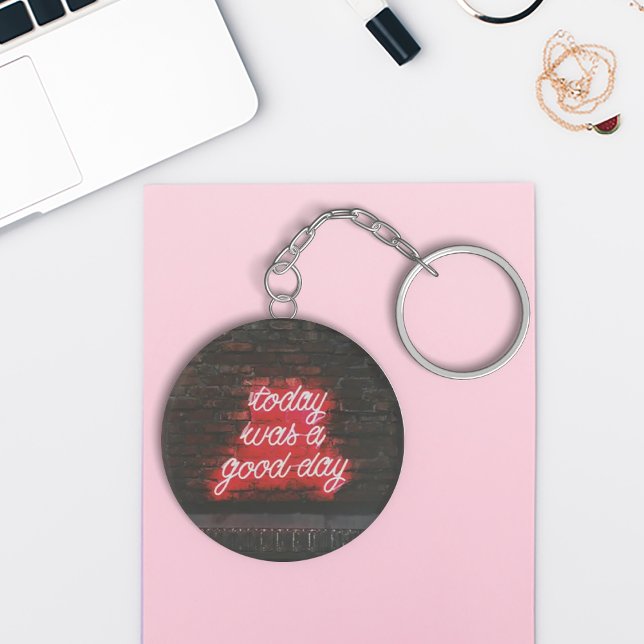 Chaveiro de sinalização vermelha neone (Red neone signage keychain)