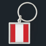Chaveiro de Sinalizador do Peru<br><div class="desc">Chaveiro do Peru Flag. Llavero con la bandera do Peru.</div>