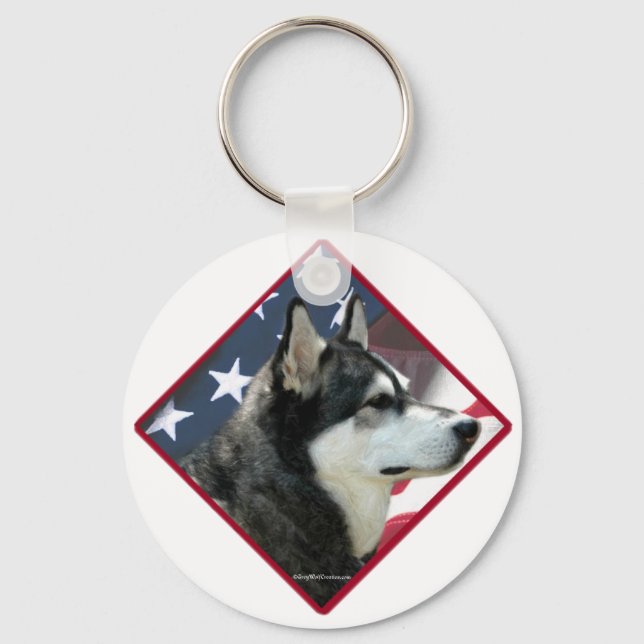 Chaveiro de Sinalizador Malamute do Alasca (Frente)