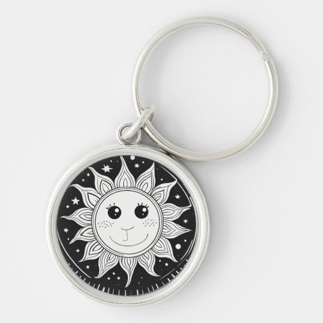 Chaveiro de sol sorridente (Frente)