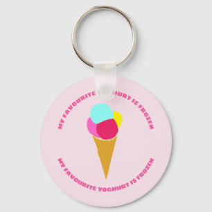 Chaveiro de sorvete divertido e colorido