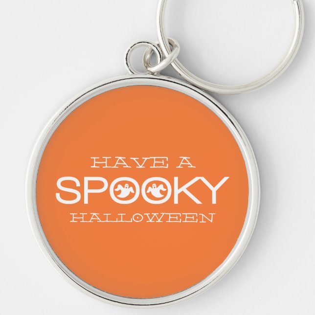 Chaveiro de Spooky Typografia Halloween Premium (Frente)
