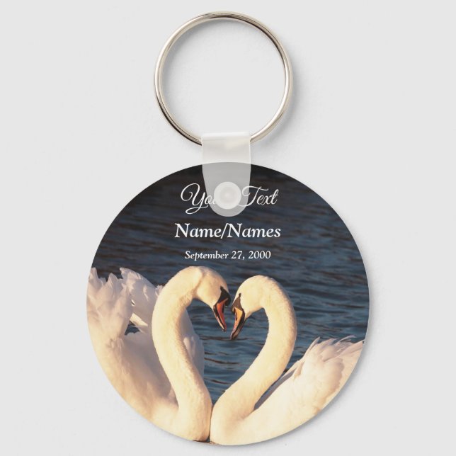 Chaveiro de Swans Brancos (Frente)