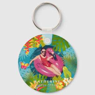 Chaveiro de Teal de Paraíso tropical