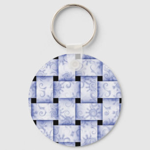 chaveiro de tecelagem azul bebê