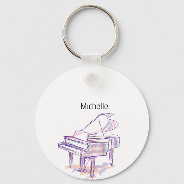 Chaveiro de teclas de piano para crianças, pianist (Frente)