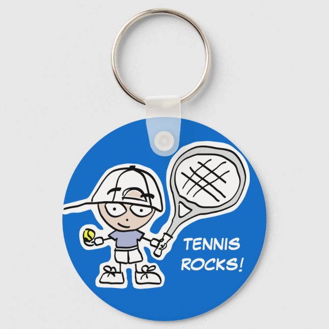 chaveiro de tênis com desenho animado e texto pers (Frente)