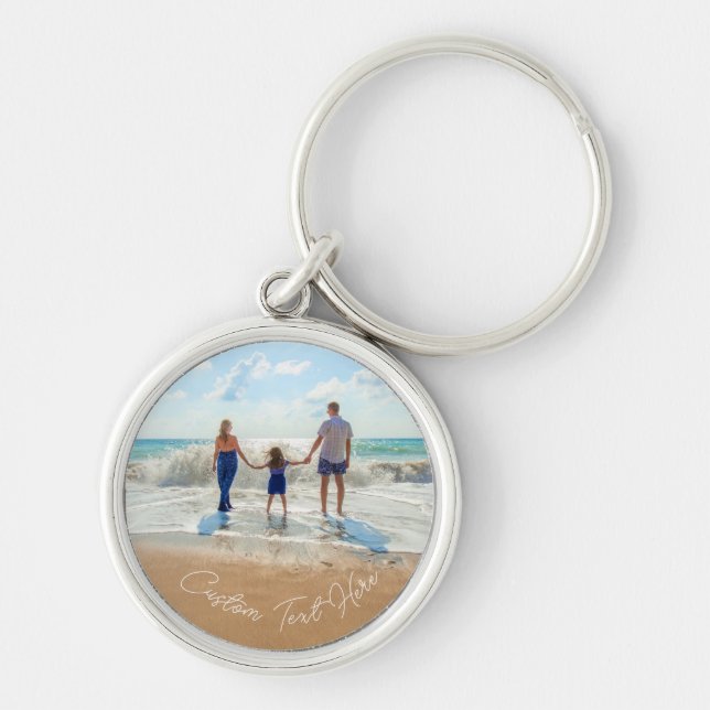 Chaveiro de Texto Fotográfico Personalizado com Fo (Frente)