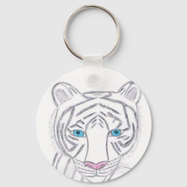 Chaveiro de Tigre Branco por KellyMDesines (Frente)