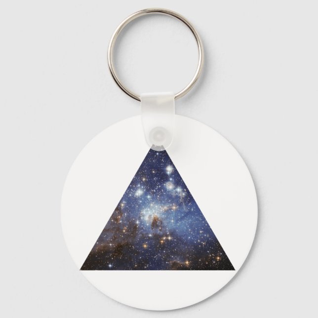 chaveiro de triângulo de espaço hipster (Frente)