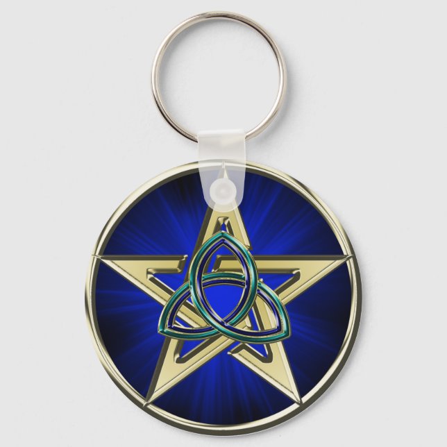 Chaveiro de Triquetra Pentagrama (Frente)
