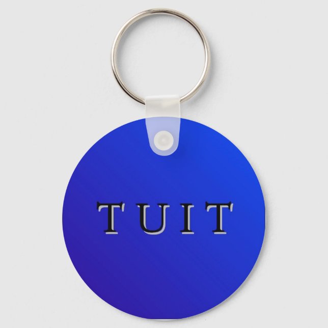 Chaveiro de Tubo Redondo Azul (Frente)