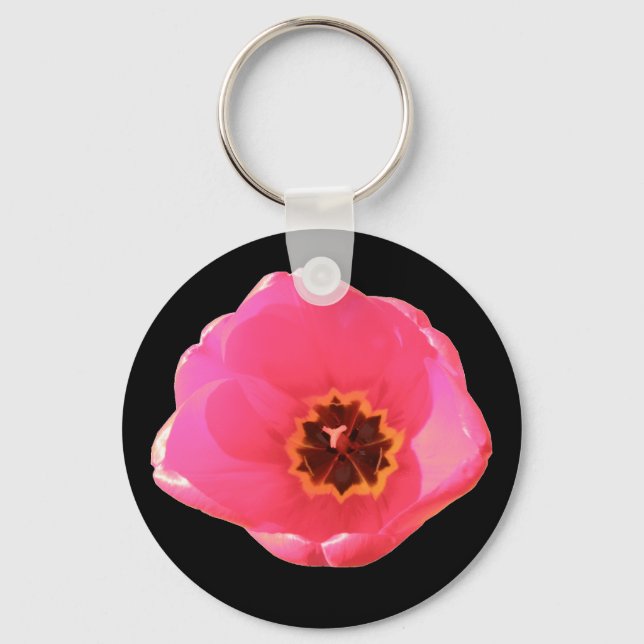 Chaveiro de Tulipa Rosa (Frente)