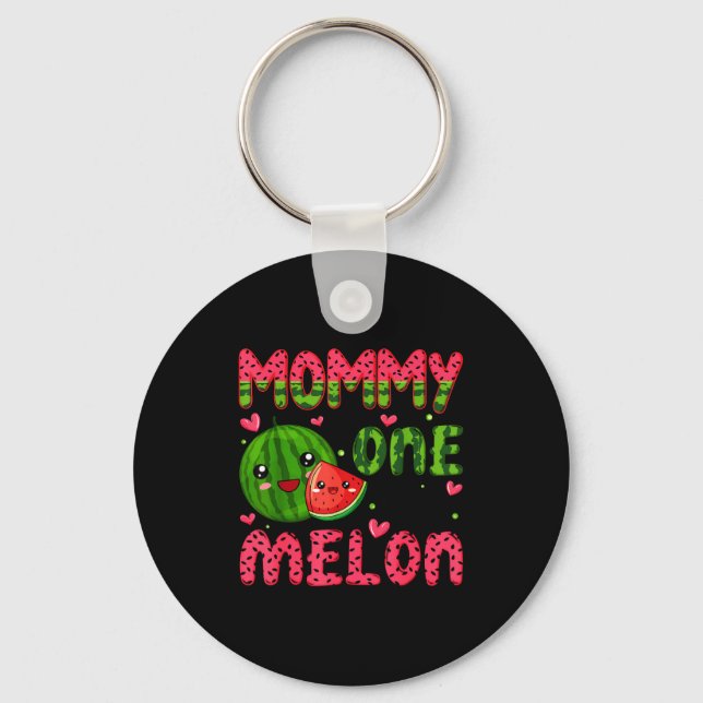 Chaveiro De Um Melão da Mamãe 1º Aniversário Melancia (Frente)