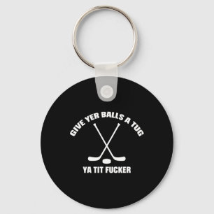 Chaveiro Dê um Puxão Tit Er Hockey Engraçado