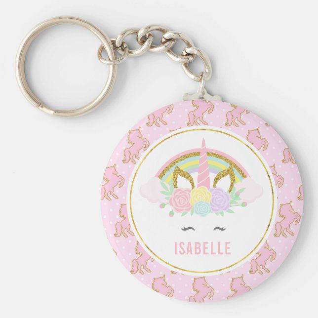 Chaveiro de Unicórnio Personalizado (Frente)