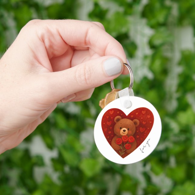 Chaveiro de Urso de Pelúcia Personalizado Fofinho (Mão)