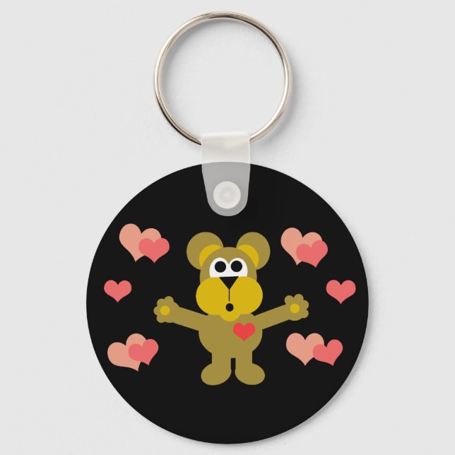Chaveiro de Urso e Corações (Frente)