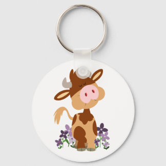 Chaveiro de Vaca de Mastigação Bonita