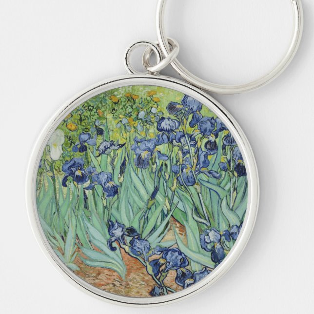 Chaveiro De Van Gogh vida ainda: Vaso com íris (Frente)
