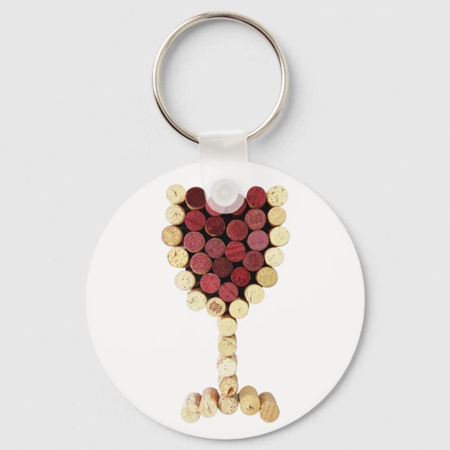 Chaveiro de vidro de vinho de Cortiça (Frente)