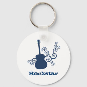 Chaveiro de violão Rockstar, Royal Blue