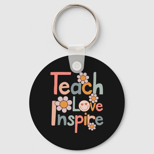 Chaveiro De Volta À Escola Ensinar Amor Inspira Professores (Frente)