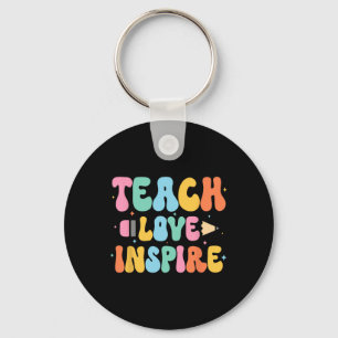 Chaveiro De Volta à Escola Ensine Amor Inspire Professor Pr