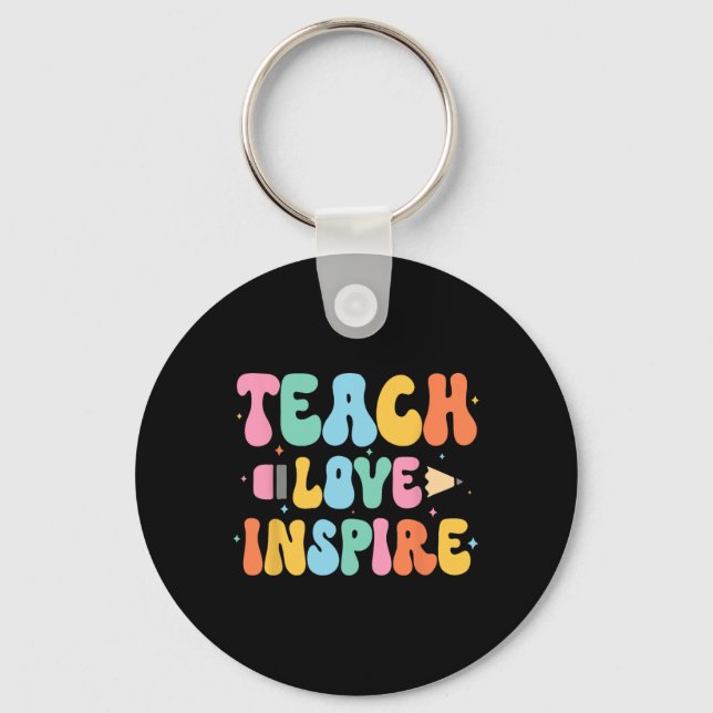 Chaveiro De Volta à Escola Ensine Amor Inspire Professor Pr (Frente)