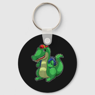 Chaveiro De Volta à Escola Mochila de Crocodilo Engraçado C
