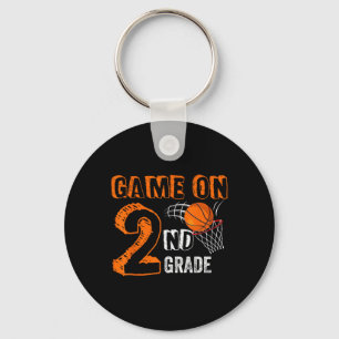 Chaveiro De Volta Ao Jogo Escolar De Jogador De Basquete No
