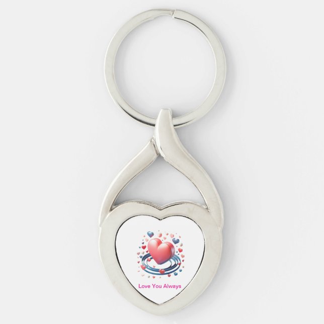 Chaveiro de Watercolor Heart Metal - Personali Exc (Frente)