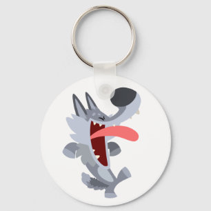 Chaveiro de Wolf de Cartoon de Dança