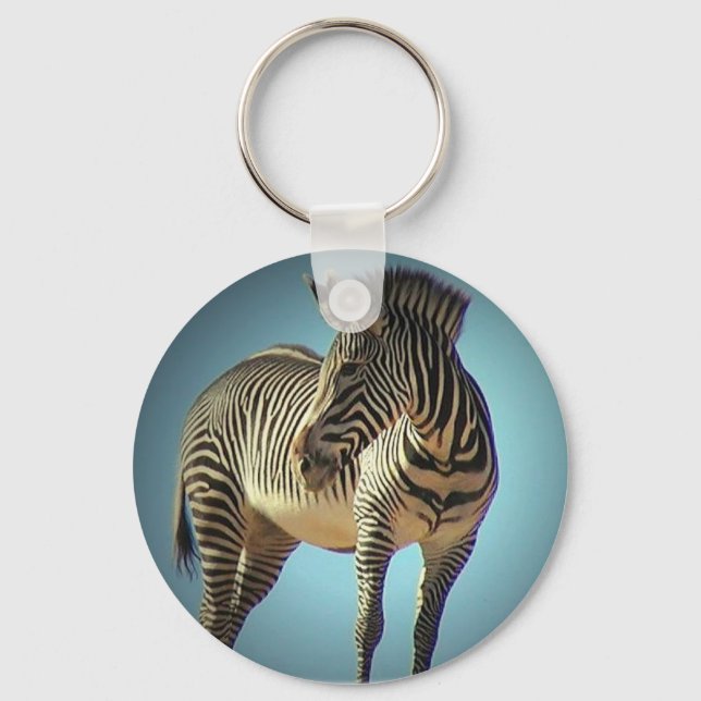 Chaveiro de Zebra circular (Frente)
