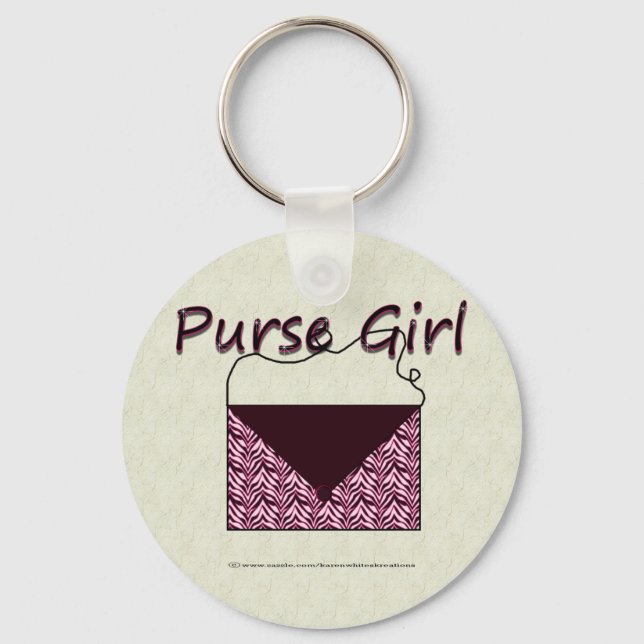 Chaveiro de Zebra Purse Girl (Frente)