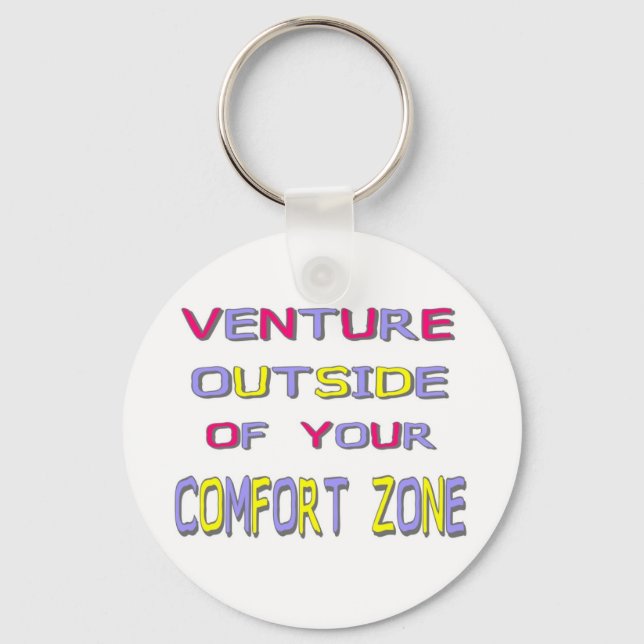 Chaveiro de zona de conforto (branco) (Frente)