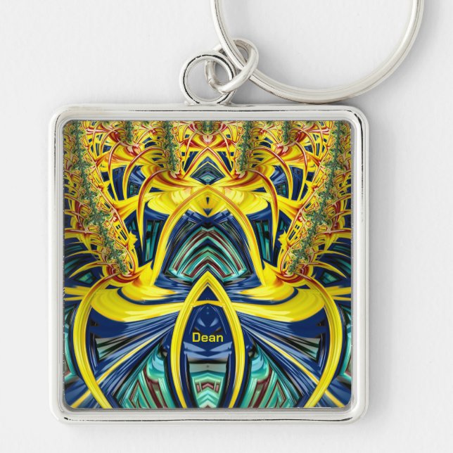 Chaveiro DEAN ~ Blue Aqua Red Green Yellow GLOSSY ~ (Frente)